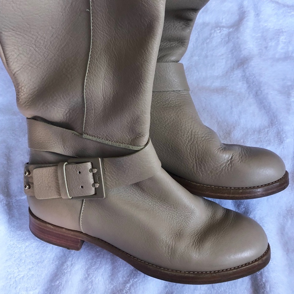 Chloe Leather Boots - Tan Size 6.5
